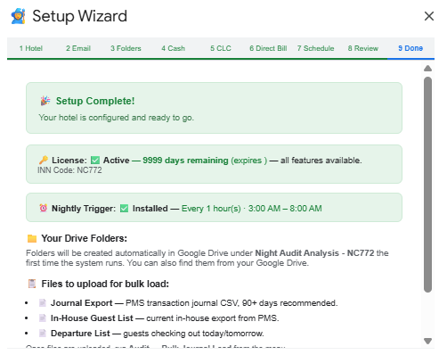 Setup Wizard — Setup Complete screen